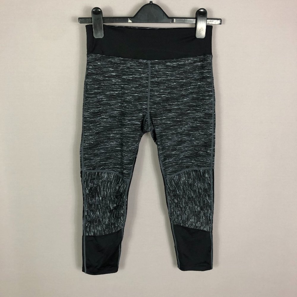 Sam Edelman Womens Gray Black Pleated Ruffle Capri Leggings Size XS - Picture 1 of 10
